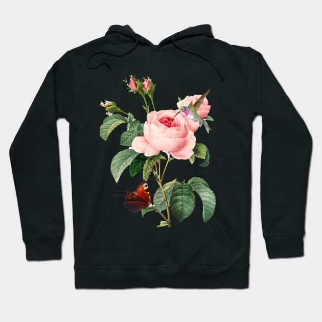 Annas Hummingbird Rose Gift for Bird Lovers Hoodie by KristerEide